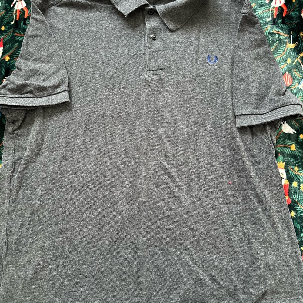 Fred Perry Mens Plain Fit Polo Shirt in Graphite Marl XXL